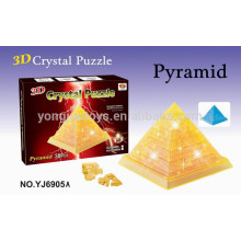 Prety Geschenk 3D Puzzle DIY Kristall Pyramide Puzzle mit Licht
